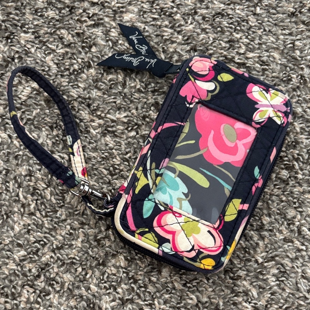 Vera Bradley Floral Wristlet Phone Case - Black, Pink, and Green